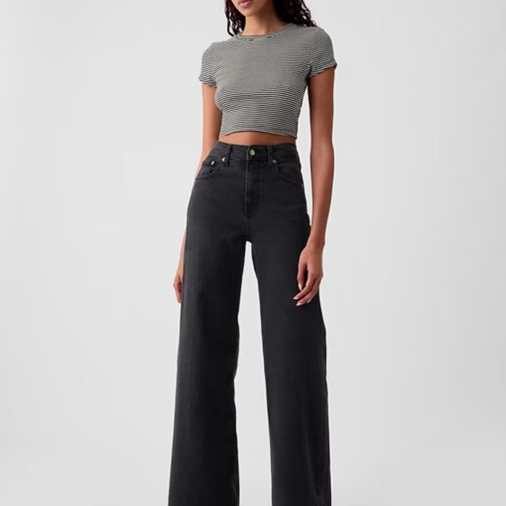 NWT Gap High Rise Stride Wide-Leg Jean Size 27R